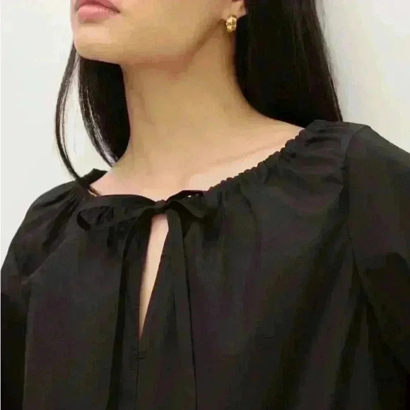 NWT! Everlane The Supima® Puff-Sleeve Dress - Picture 2 of 9